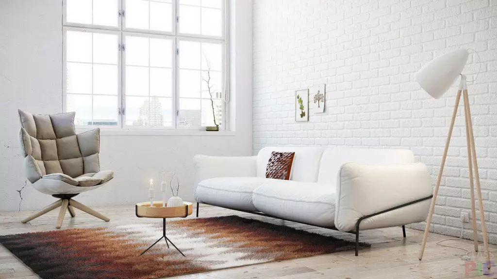 Ghế sofa trắng trong nội thất (52 ảnh): Angular andward, chọn một lượng lớn cho khách và đôi, cổ điển và các mô hình khác 9214_47