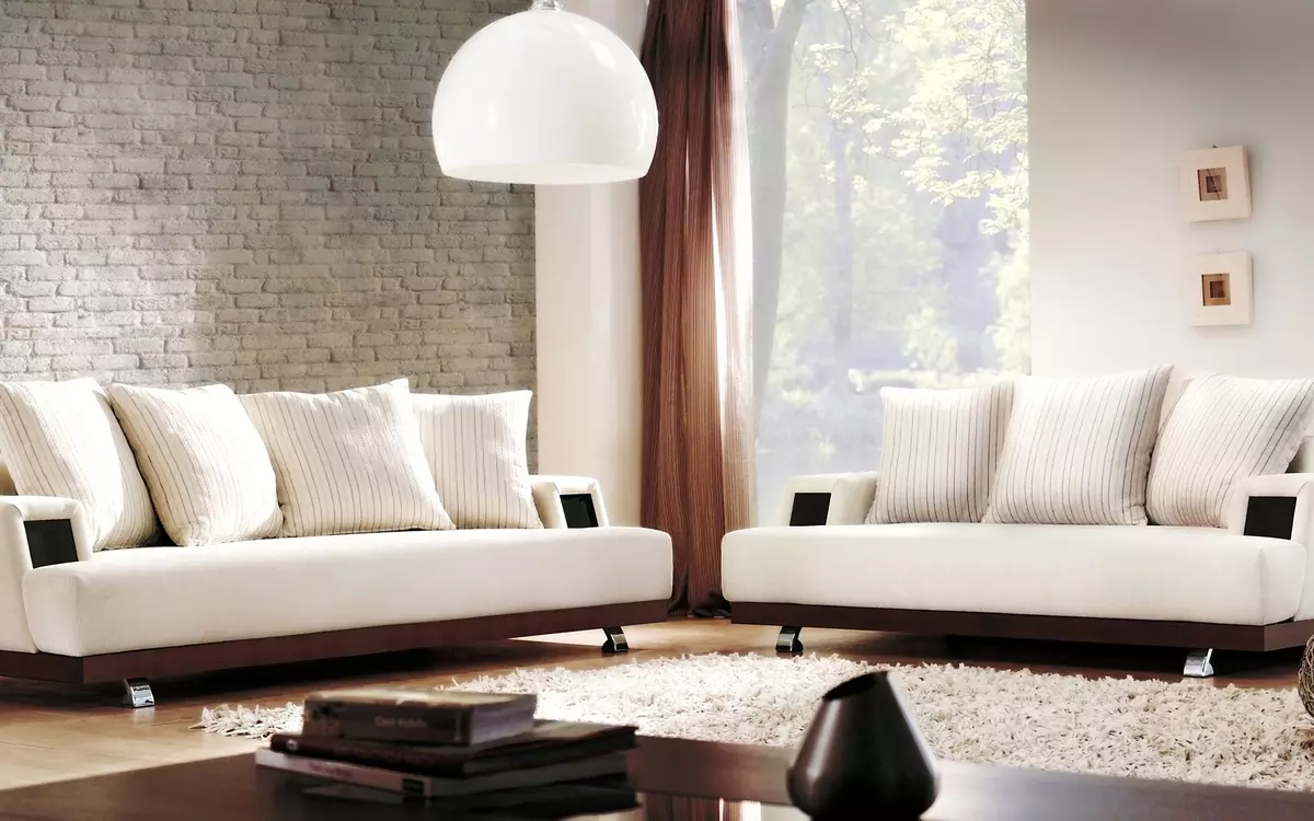 Białe sofy we wnętrzu (52 zdjęcia): kątowe i proste, wybierz duże dla gości i podwójnych, klasycznych i innych modeli 9214_8