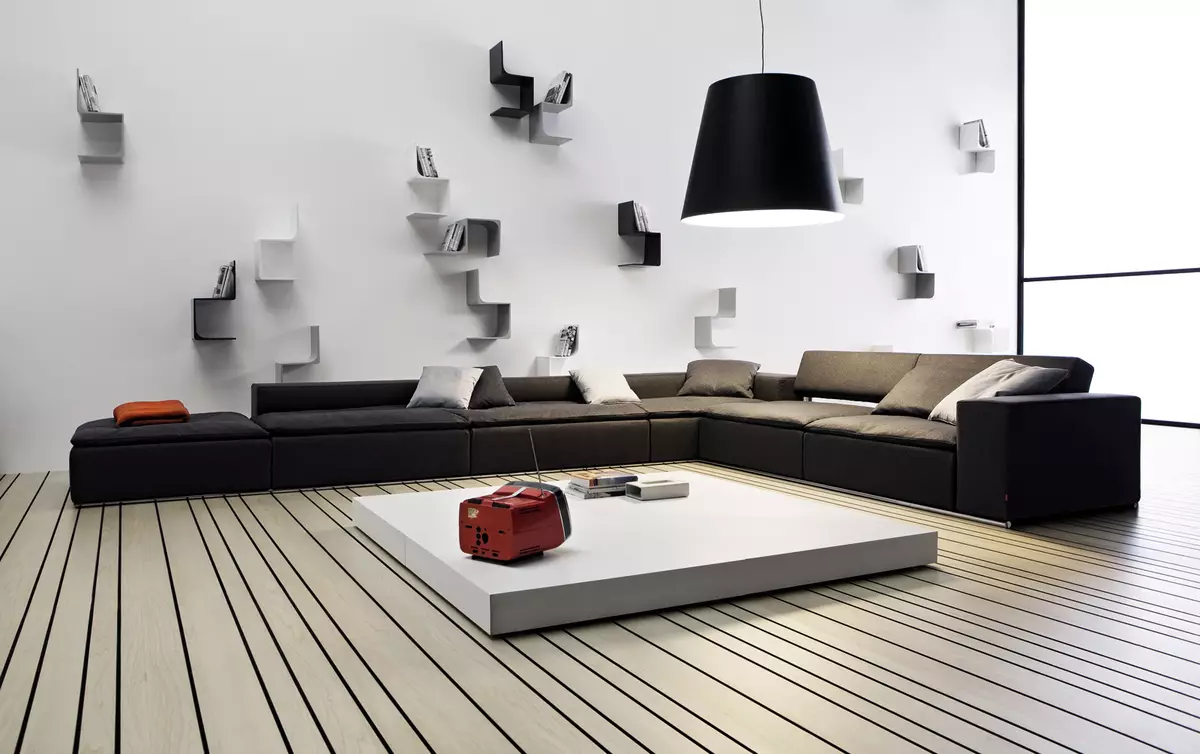 Stilski sofe (76 slike): moderne boje. Šta materijali su sada u modi? Drugi trendovi, primjeri u unutrašnjosti 9215_43
