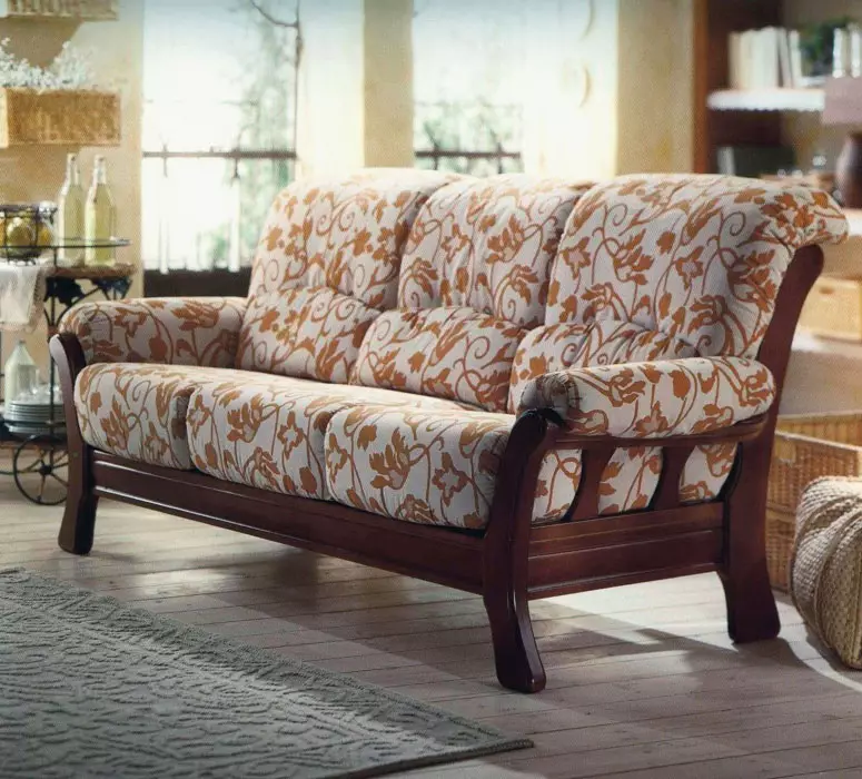 Country Style Sofa: Vinkel og andre modeller. Hvordan plukke opp i interiøret? 9216_27
