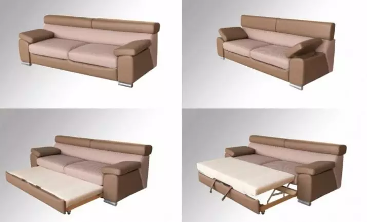 रिट्रैक्टेबल सोफा बेड: लिनन बक्से के साथ और उनके बिना रिट्रैक्टेबल मॉडल, एक चिकनी नींद की जगह, तंत्र के साथ सोफा 9221_28