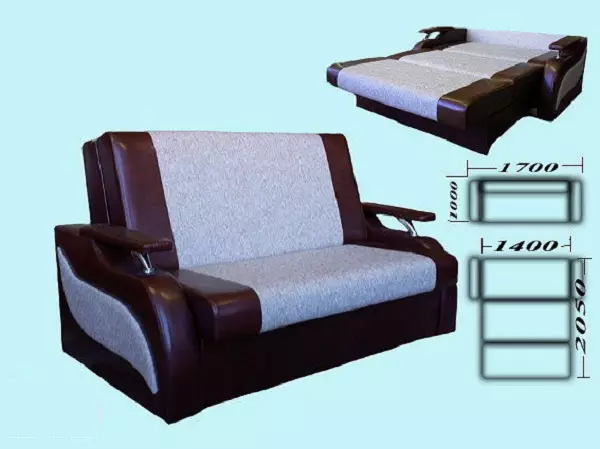 रिट्रैक्टेबल सोफा बेड: लिनन बक्से के साथ और उनके बिना रिट्रैक्टेबल मॉडल, एक चिकनी नींद की जगह, तंत्र के साथ सोफा 9221_43