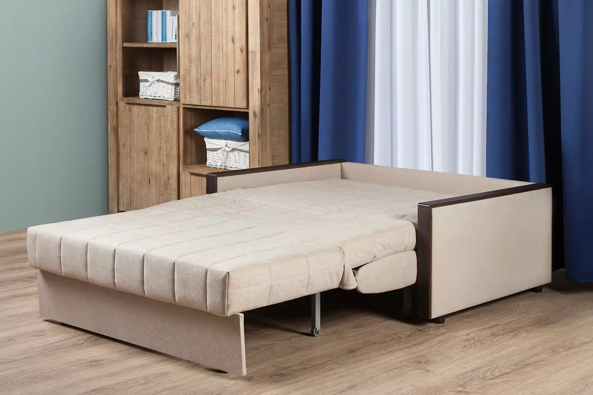Zlobni kafesni ležišči: zložljivi modeli s posteljninami in brez njih, zofe z nemotenim spanjem, mehanizmi 9221_47