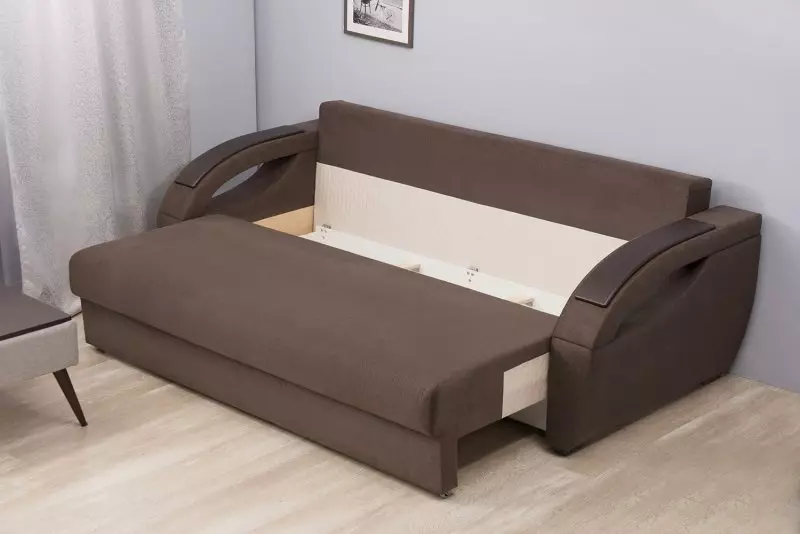 Zlobni kafesni ležišči: zložljivi modeli s posteljninami in brez njih, zofe z nemotenim spanjem, mehanizmi 9221_49