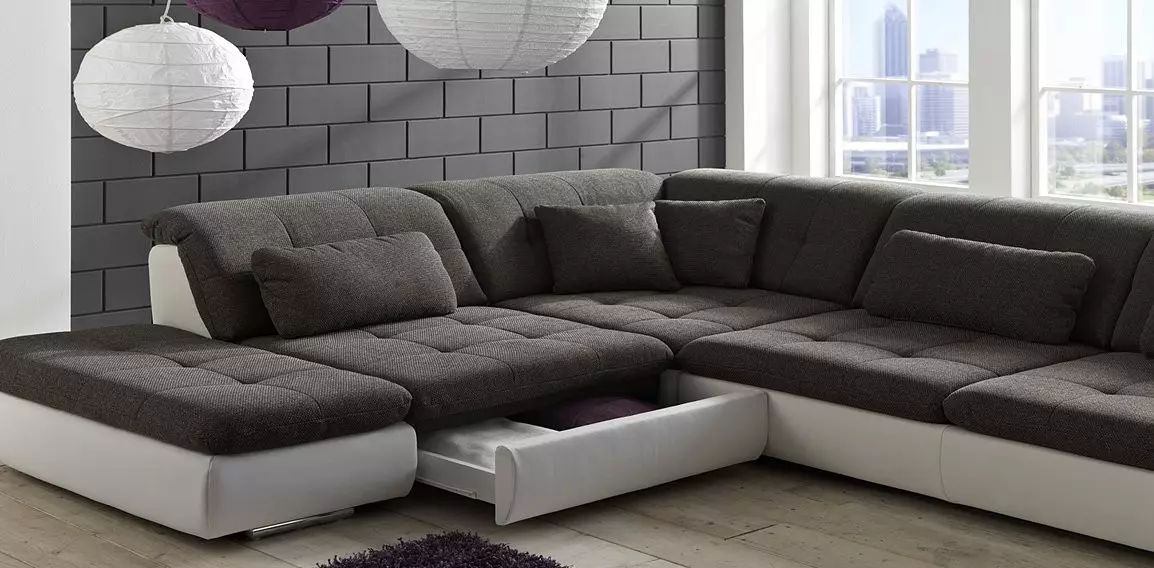 Αρθρωτός καναπέδες μετασχηματιστή (26 φωτογραφίες): Επιλέξτε έναν μετασχηματιστή με ύπνο ή καναπέ-κρεβάτι από μονάδες 9222_19