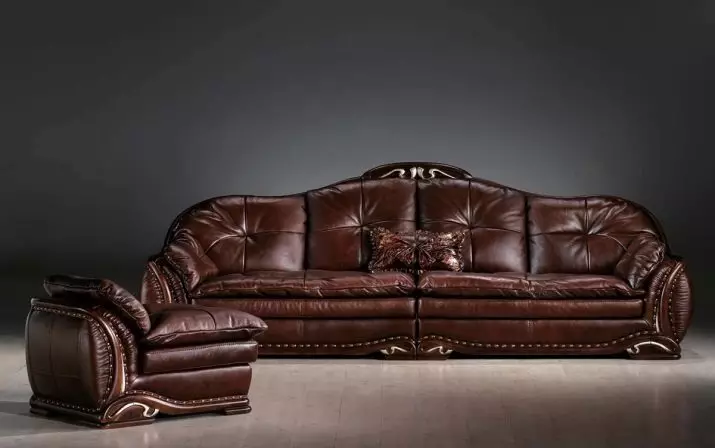 Sofa klasik (74 foto): bèl sofa nan style la nan klasik modèn, pwodiksyon Ris ak mèb nan lòt manifaktirè nan enteryè a 9230_74