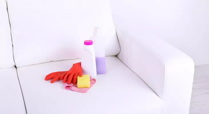 Fundos para limpeza de sofás em casa: remédios populares. Como lavar o sofá do tecido da sujeira? Como lavar os braços e estofos? 9248_7