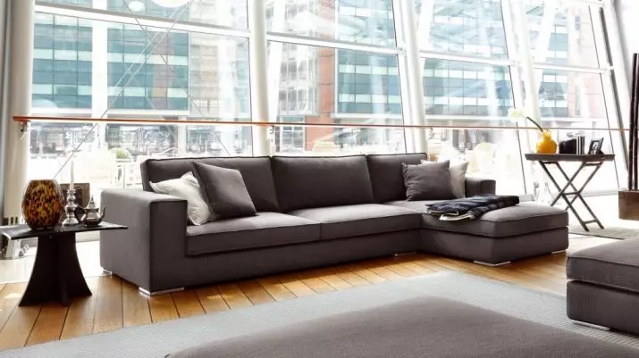 Modernong sofa (47 mga larawan): sulok at direktang mga modelo sa modernong estilo, natitiklop na sofas bed at iba pa 9250_2
