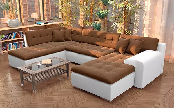 Sofa moden (47 foto): sudut dan model langsung dalam gaya moden, katil sofa lipat dan lain-lain 9250_23