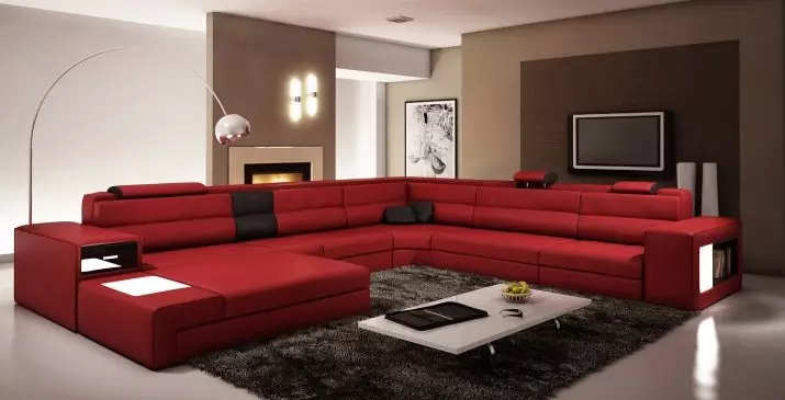 Nowoczesna sofa (47 zdjęć): narożne i bezpośrednie modele w nowoczesnym stylu, składane sofy łóżka i inne 9250_38