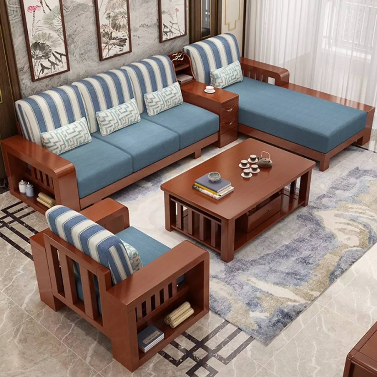 Orientalske sofaer (28 bilder): Vinkel og lave modeller, Egenskaper, Varianter og fargeløsninger, Valgstips 9251_18