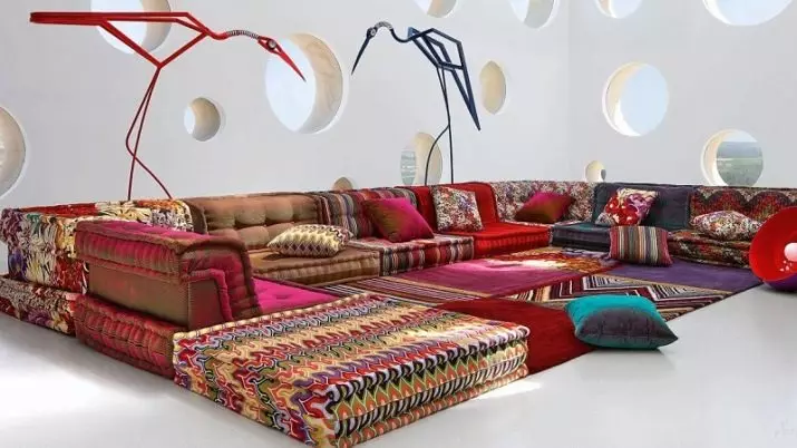 Oriental dīvāni (28 fotogrāfijas): leņķa un zemie modeļi, īpašības, šķirnes un krāsu risinājumi, izvēles padomi 9251_27