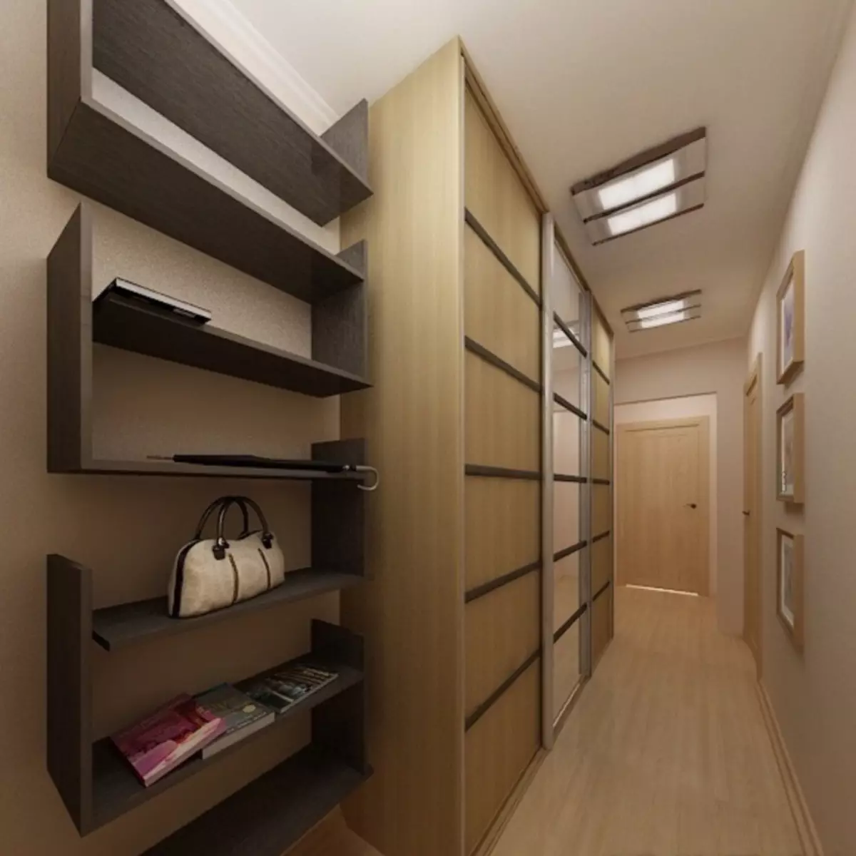 шкаф в узкую прихожую дизайн