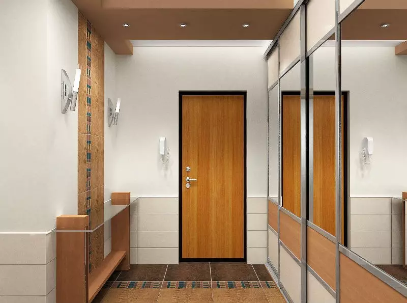 Design do corredor 4 metros quadrados. M (42 fotos): características do design interior do corredor 4 metros de comprimento no apartamento e belas soluções 9263_16