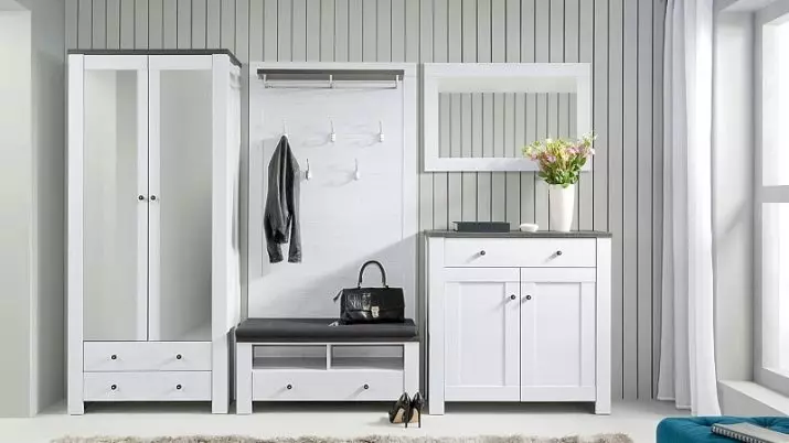 Ingresso bianco (76 foto): selezione di mobili nel corridoio in bianco. Design del corridoio in bianco e nero e altre combinazioni nell'appartamento 9264_74