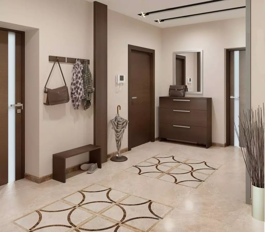 Grandes pasillos (55 fotos): opciones de diseño de tamaños grandes en el apartamento, ideas interesantes para diseñar el interior de espaciosas habitaciones 9266_30