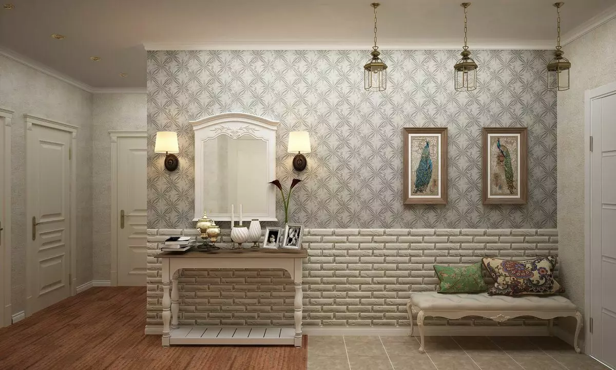 Сала во стилот на Прованса (74 фотографии): внатрешноста на коридорот во бели и други бои, дизајнот на гардеробите и другиот мебел во стилот на Прованса 9279_40