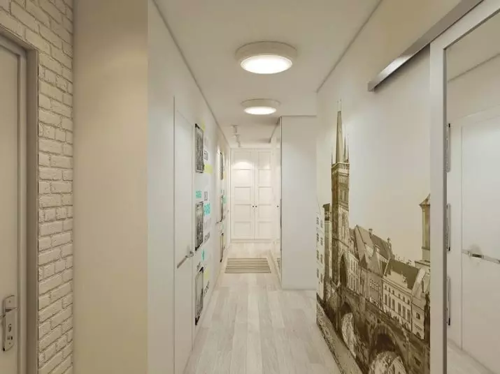 壁纸。在一个狭窄的走廊中扩展空间（49张）：在公寓里选择一个漫长而黑暗的走廊的壁纸？什么颜色更好？ 9283_27