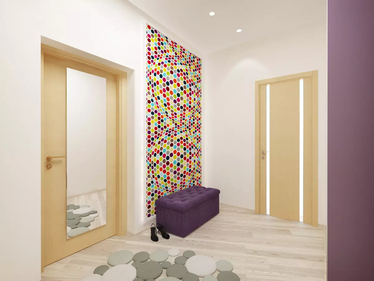 Hình nền kết hợp ở hành lang (49 ảnh): Thiết kế của hành lang với sự kết hợp của hình nền trong căn hộ. Làm thế nào để blot hình nền của hai màu đẹp? 9284_34