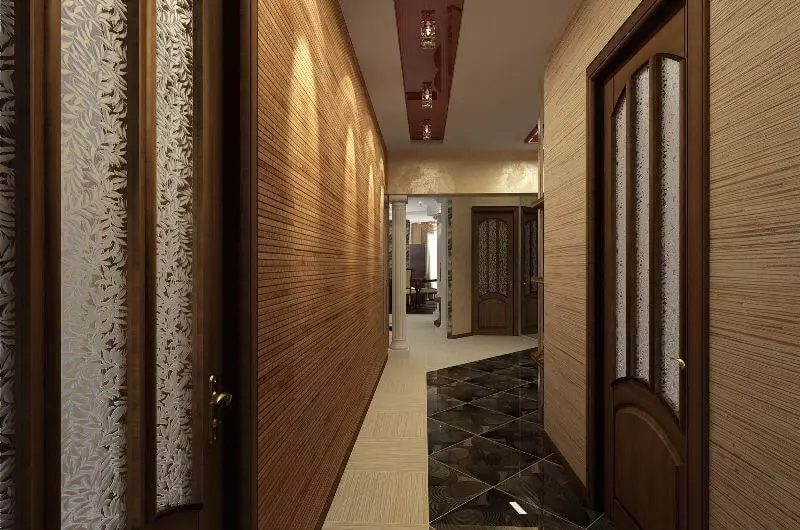 Hình nền kết hợp ở hành lang (49 ảnh): Thiết kế của hành lang với sự kết hợp của hình nền trong căn hộ. Làm thế nào để blot hình nền của hai màu đẹp? 9284_39