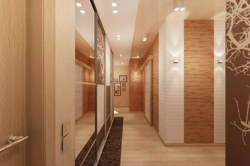 Hình nền kết hợp ở hành lang (49 ảnh): Thiết kế của hành lang với sự kết hợp của hình nền trong căn hộ. Làm thế nào để blot hình nền của hai màu đẹp? 9284_43