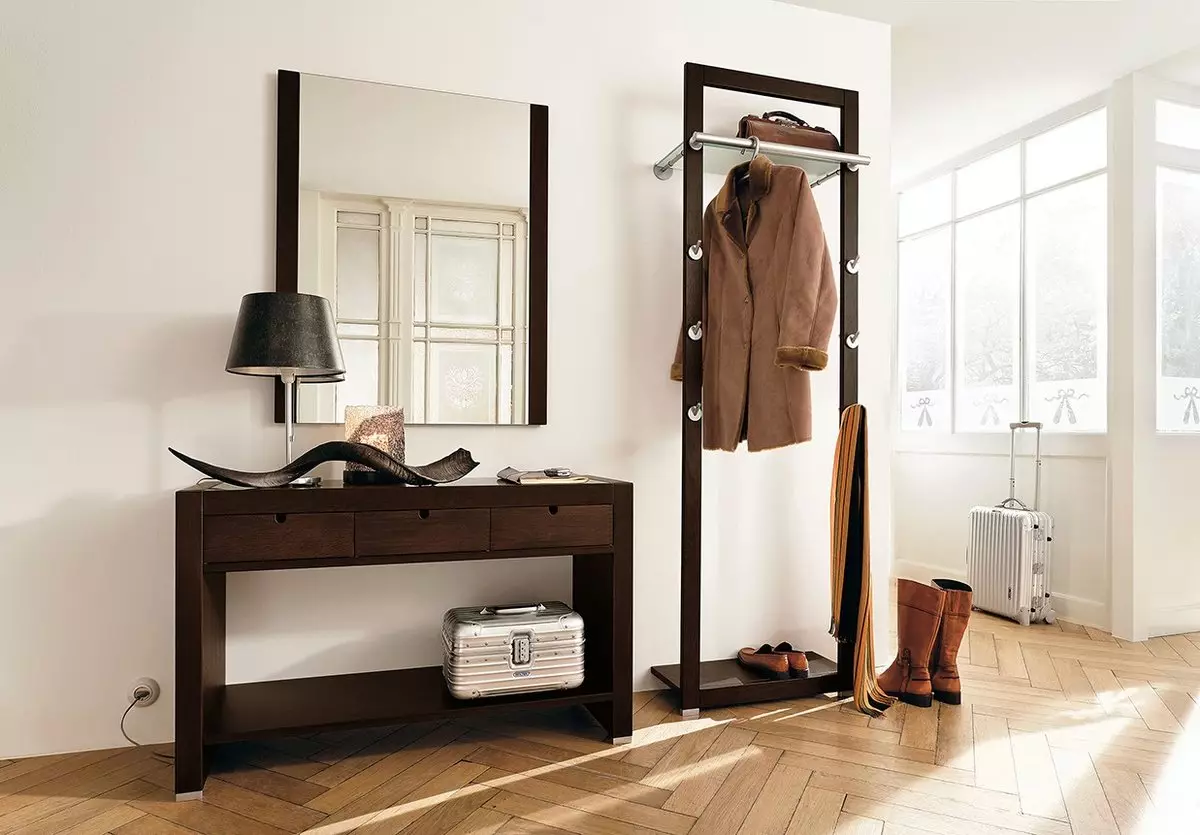 Një pasqyrë me një raft në korridor: pasqyra mur dhe dysheme. Si të zgjidhni një montim apo ndonjë pasqyrë tjetër me një raft? 9300_17