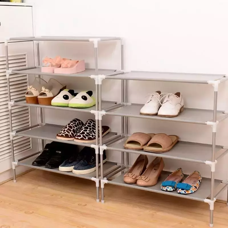 Almacenamento de zapatos no corredor (27 fotos): Opcións do sistema de almacenamento. Como almacenar zapatos nun pequeno corredor? 9314_26