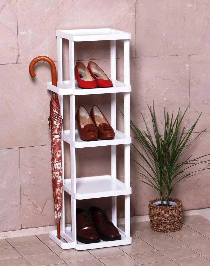 Opore za čevlje na hodniku: leseni čevlji s sedežem in ozko kovinsko stojalo, drugi modeli in priporočila za izbiro 9329_29
