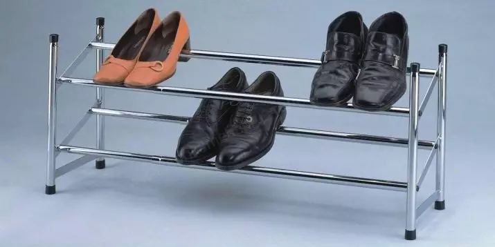 Opore za čevlje na hodniku: leseni čevlji s sedežem in ozko kovinsko stojalo, drugi modeli in priporočila za izbiro 9329_31
