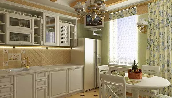 آشپزخانه با پنجره (68 عکس): طراحی آشپزخانه با پنجره های پانورامای بزرگ و داخلی آشپزخانه با پنجره های شیشه ای رنگ آمیزی، گزینه های دیگر 9339_68