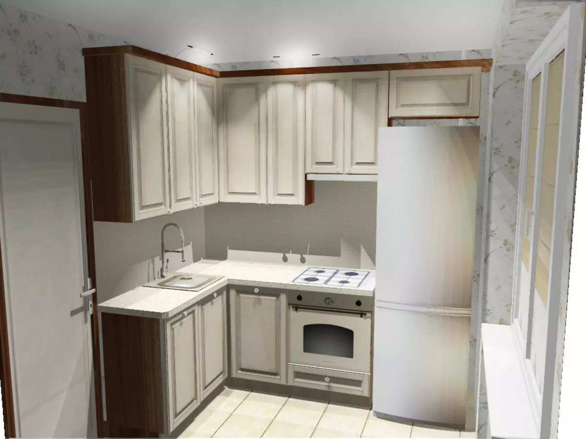 Khrushchev廚房用冰箱（53張照片）：4平方米的小廚房設計。米，廚房佈局與洗​​衣機，煤氣灶和冰箱