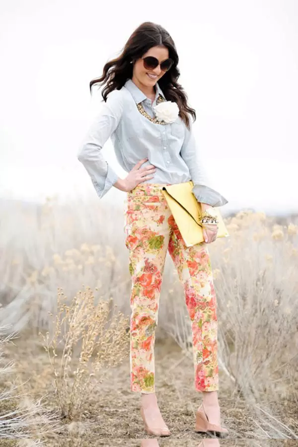 Pants in Flower (44 photos): What to wear 935_36