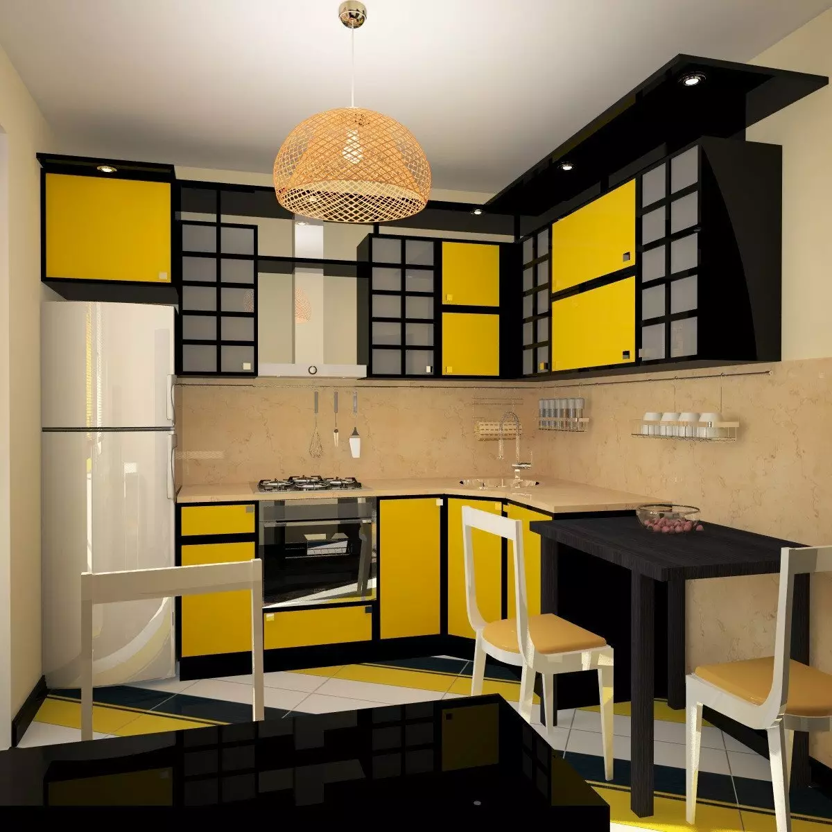 Уютна кухня (79 снимки): Как да създадем комфорт в кухнята в апартамента? Красиви дизайнерски идеи за леки кухни. Как да го оборудваме? 9370_11