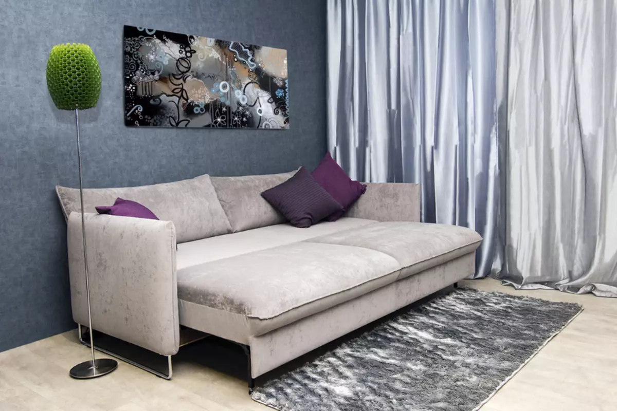 sofas Straight ikhitshi (62 iifoto): sofas ezincinane ngokuba ekhitshini ngaphandle lokulala, ifenitshala iinketho design 9376_26