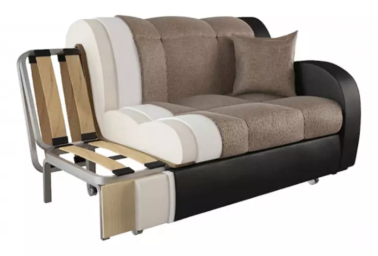 sofas Straight ikhitshi (62 iifoto): sofas ezincinane ngokuba ekhitshini ngaphandle lokulala, ifenitshala iinketho design 9376_39