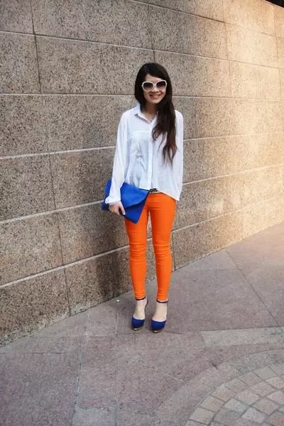 Pantaloni arancioni (58 foto): cosa indossare 937_51