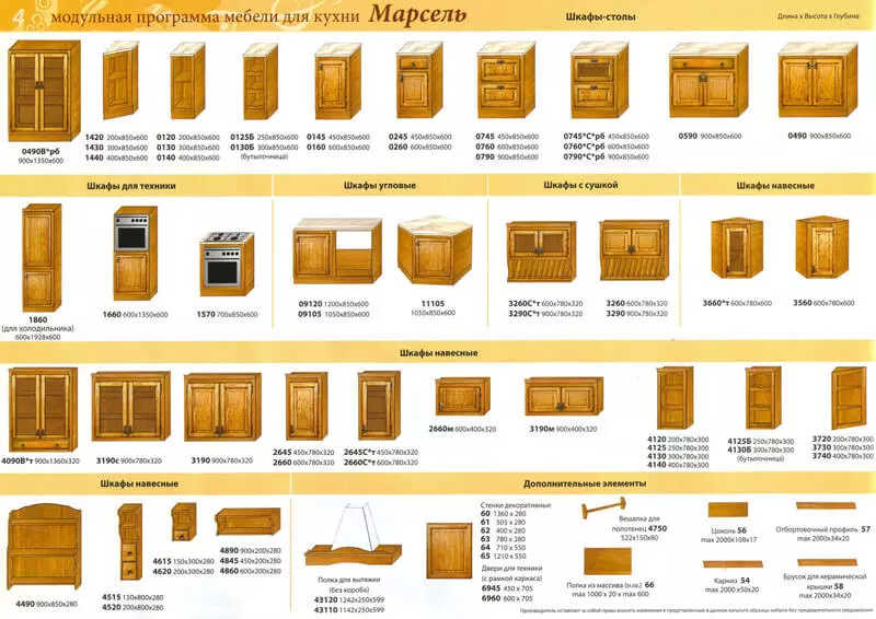 Modular Kitchens (79 foto's): Provence meubels and Kitchen Headsets yn oare stilen. Kar foar klear-makke keuken ekonomy-klasse 9381_20