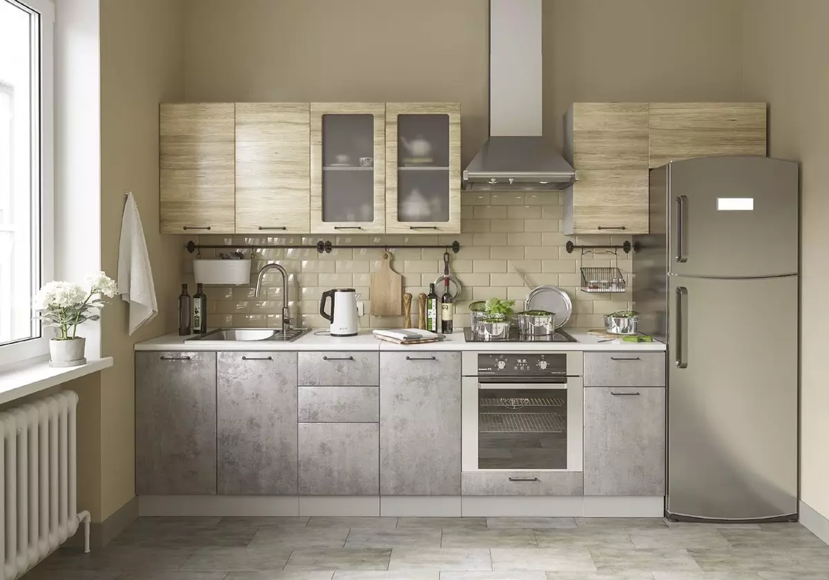 模塊化廚房（79張照片）：普羅旺斯家具和其他款式的廚房耳機。選擇現成廚房經濟級 9381_25