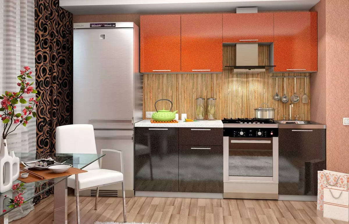 模塊化廚房（79張照片）：普羅旺斯家具和其他款式的廚房耳機。選擇現成廚房經濟級 9381_31