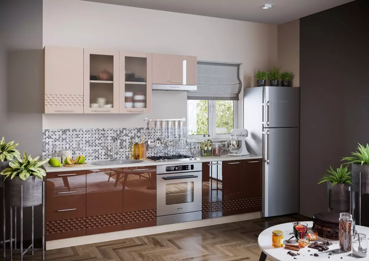 模塊化廚房（79張照片）：普羅旺斯家具和其他款式的廚房耳機。選擇現成廚房經濟級 9381_33