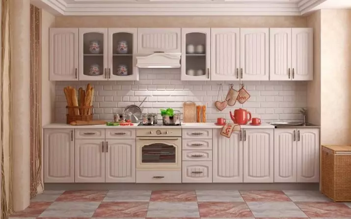 Modulära kök (79 foton): Provence möbler och kök headset i andra stilar. Val av färdiga kök Ekonomiska klass 9381_73