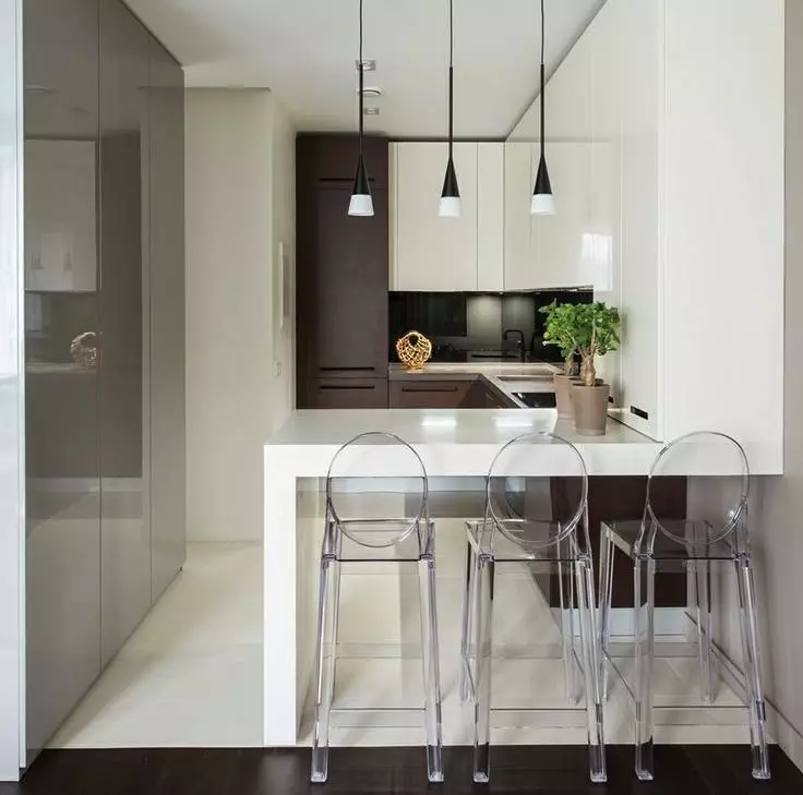 Bucătărie Design 11 metri pătrați. M (97 fotografii): Idei de planificare și proiectare a interiorului bucătăriei cu o suprafață de 11 metri pătrați, opțiuni de reparații 9410_30