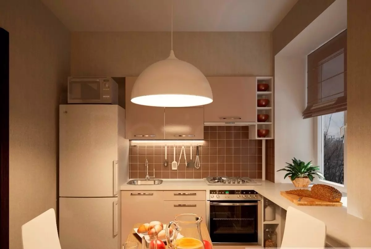 廚房設計6平方米。米，一台冰箱（75張）：內部廚房6平方米的冷庫，廚房規劃項目6格 9415_71