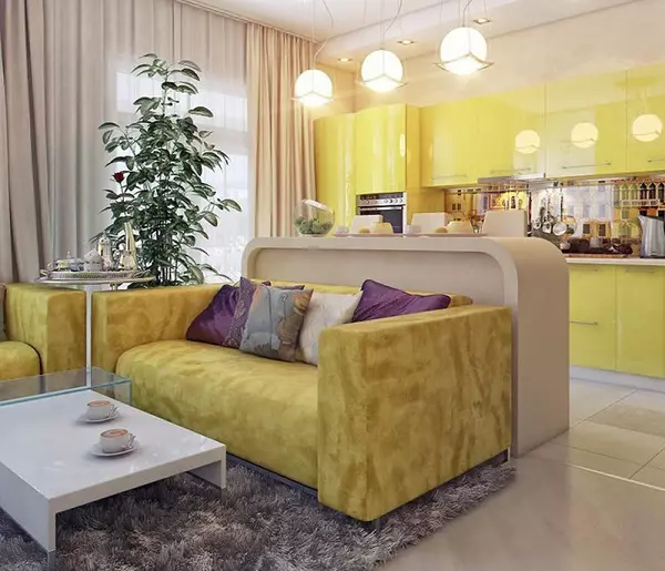 Design della cucina in Appartamento con 1 Camera da Letto (58): Opzioni per la progettazione di una cucina separata a Odnushka, una cucina semplice interno in un appartamento di 1 camera 9416_27