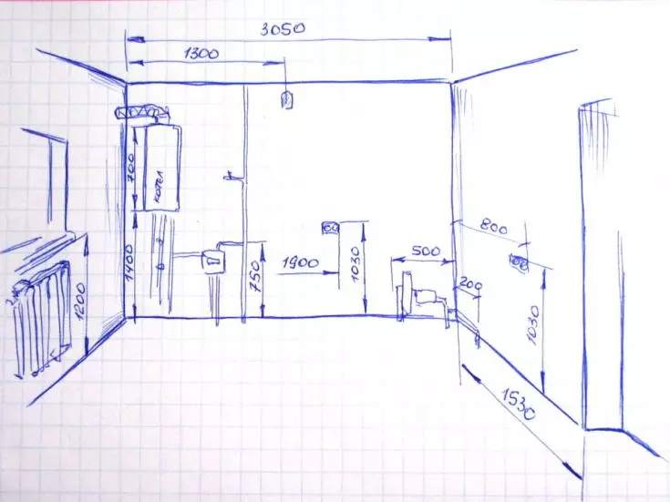 การออกแบบห้องครัวใน Khrushchev 6 ตารางเมตร m ด้วยตู้เย็น (65 รูป): เค้าโครงและห้องครัวภายในขนาด 6 สี่เหลี่ยม 9424_26