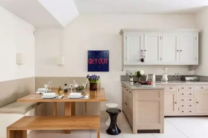 Desain dapur 13 méter pasagi. M (66 poto): Gagasan Perencanaan 13 13 méter pasagi sareng balkon sareng bisuk, dapur internal dina kuadad 10 sareng proyék-kuadrat sanés 9436_66