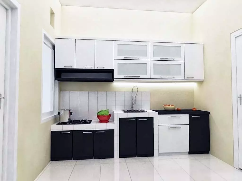 2 metriä Keittiö Design (60 valokuvaa): 2x3 metriä Kitchen Suunnittelu ja sisätila ikkuna, Pieni keittiö 3x2 koko jääkaappi 9438_15