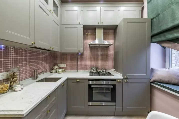 Desain dapur 9 méter pasagi. M (143 poto): Pamendak tina tata jeung interior dapur 9 méter pasagi dina susun has, proyék desainer 9456_2