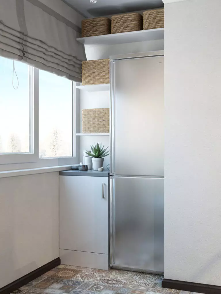 Дызайн кухні 9 кв. м з балконам (71 фота): планіроўка і варыянты інтэр'еру кухні з выхадам на балкон, рэкамендацыі па ажыццяўленні рамонту 9466_32