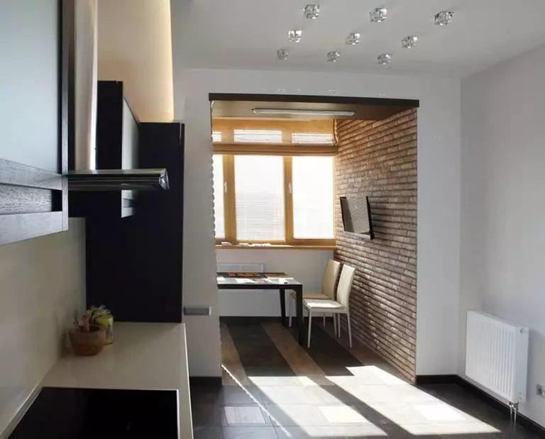 Virtuves dizains 9 kvadrātmetri. M ar balkonu (71 foto): izkārtojums un iespējas par virtuves interjeru ar piekļuvi balkona, remonts ieteikumi 9466_38